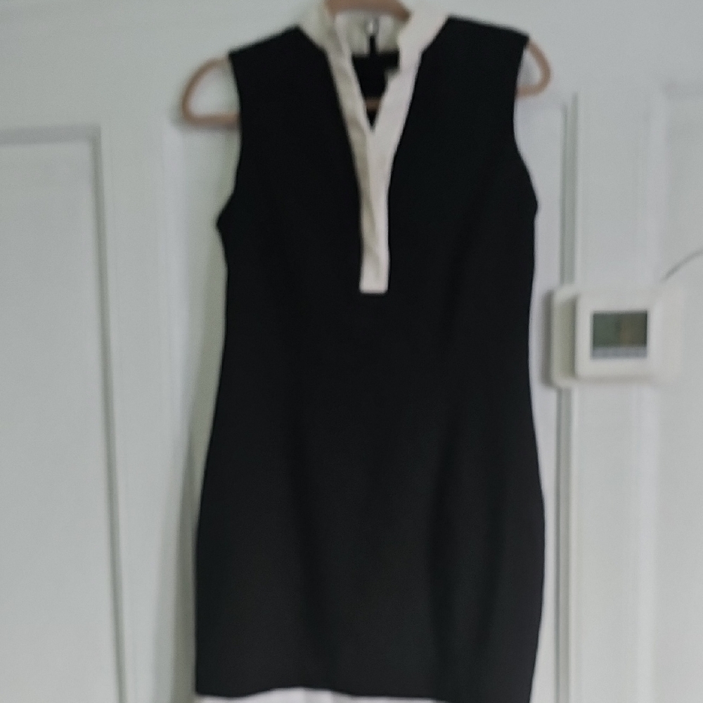 Calvin Klein Collection Black and Cream Dress
